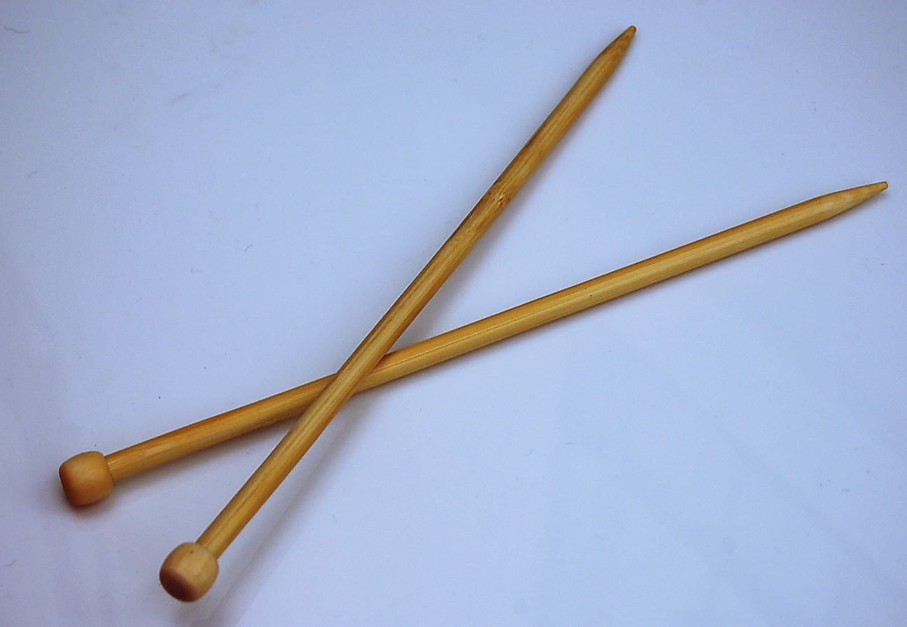KWF Single Point Bamboo Knitting Needles -  9 inch - US  5 (3.75 mm)